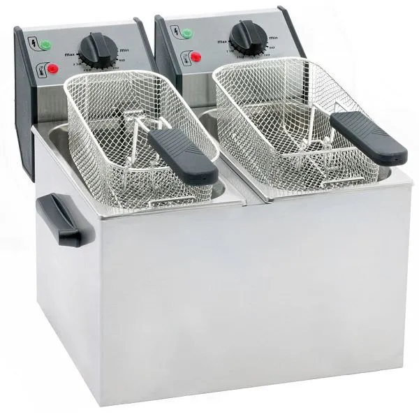 Friggitrice Stalgast con rubinetto di scarico 12 litri dimensioni 350 x 450 x 370 mm (LxPxA) KE0802032