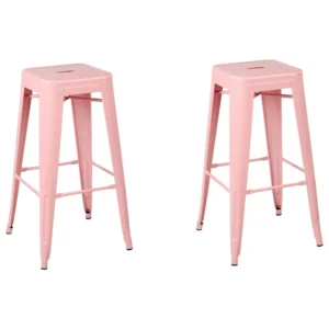 Bar Chair Set 2 metallo Pink CABRILLO