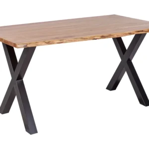 Certificato CE Tavolo legno marrone/nero 180 x 90 cm BROOKE