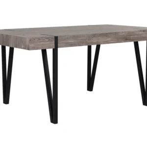Tavolo da pranzo legno tenebroso e nero 150 x 90 cm ADENA