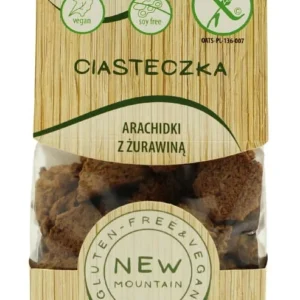 Biscotti senza glutine al burro di arachidi e mirtilli rossi 220 g - NEW MOUNTAIN