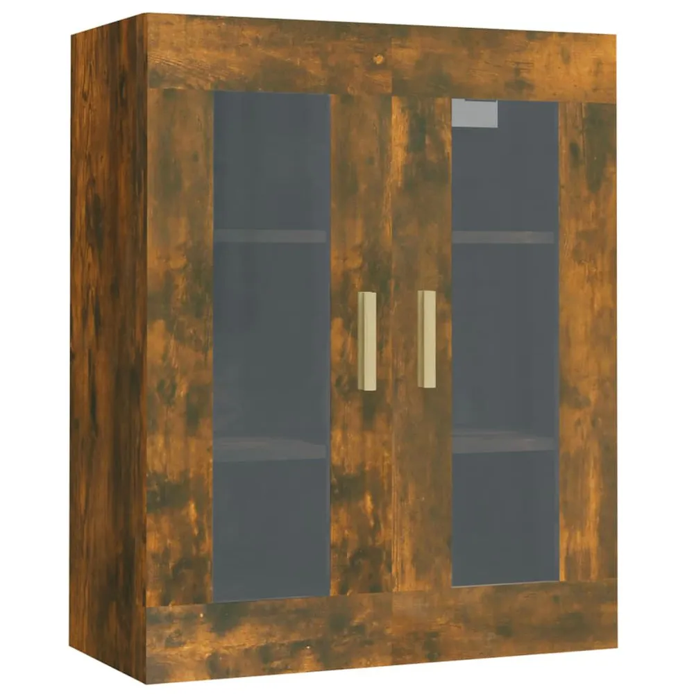 Armadietto Pensile Parete Rovere Fumo 69,5x34x90 cm