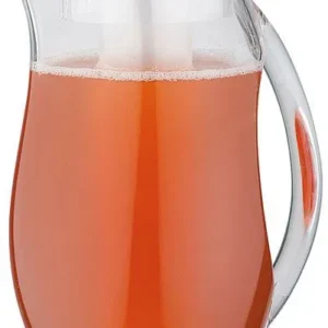 Brocca per succo/acqua APS 19 x 13 cm altezza: 27 cm MS trasparente con tubo per acqua ghiacciata senza tubo circa 28 litr...