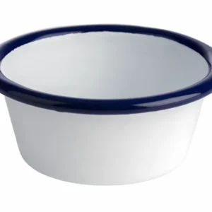 Ciotola APS -ENAMELWARE- Ø 8 cm altezza: 35 cm 008 litri lamiera d'acciaio smaltata interno: bianco esterno: bian...
