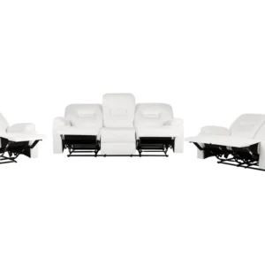 Set da salotto reclinabile manualmente tessuto camoscio 6 posti BERGEN