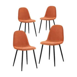 WeHome - Sedie design da salotto imbottite Orange. Set da 4