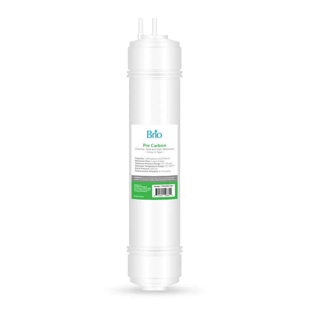 Brio 14" Pre carbonio Inline 1/4" U-Type Filter
