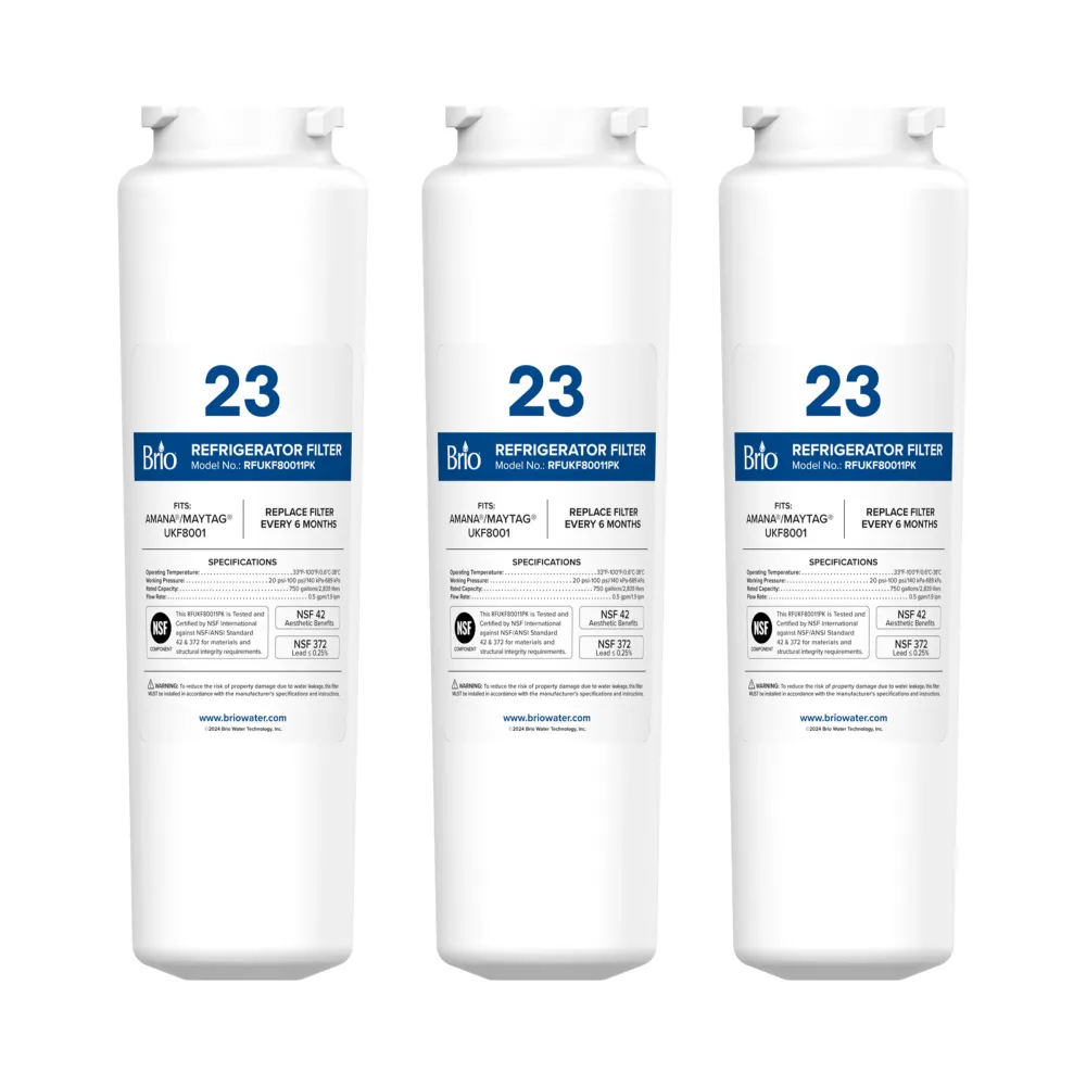 Brio UKF8001 Refrigerator Filters set di 3 – Amana® Maytag® UKF8001
