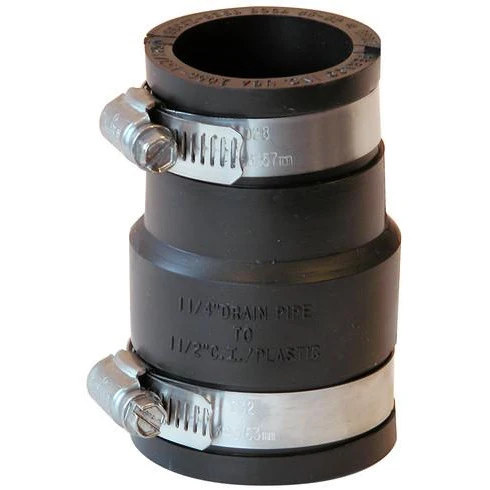 Fernco 1056-150/125 1-1/2" x 1-1/4" Flessibile Coupling Drain Pipe (Cast Iron or PVC to Cast Iron or PVC)