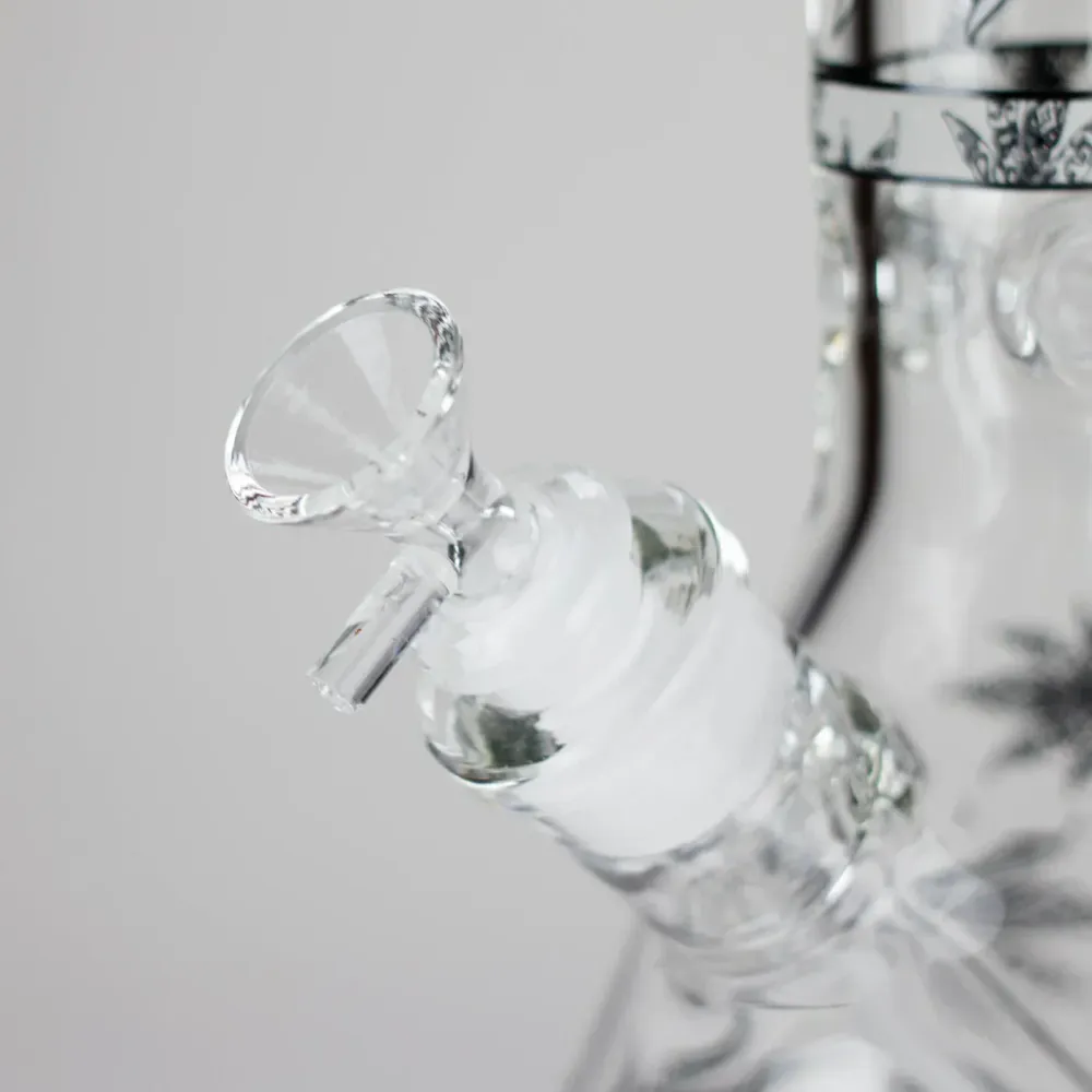 14″ Glow---Dark Vetro Beaker Bong - Ghost