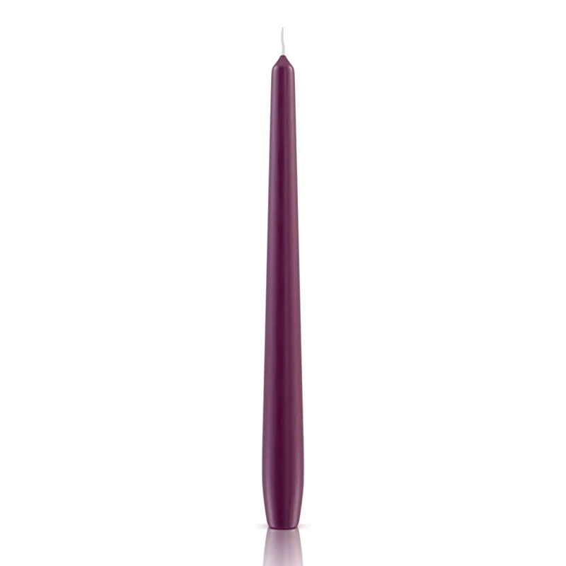 Candele coniche Viola scuro Ø23 mm. h250 mm. confezione da 12 pezzi