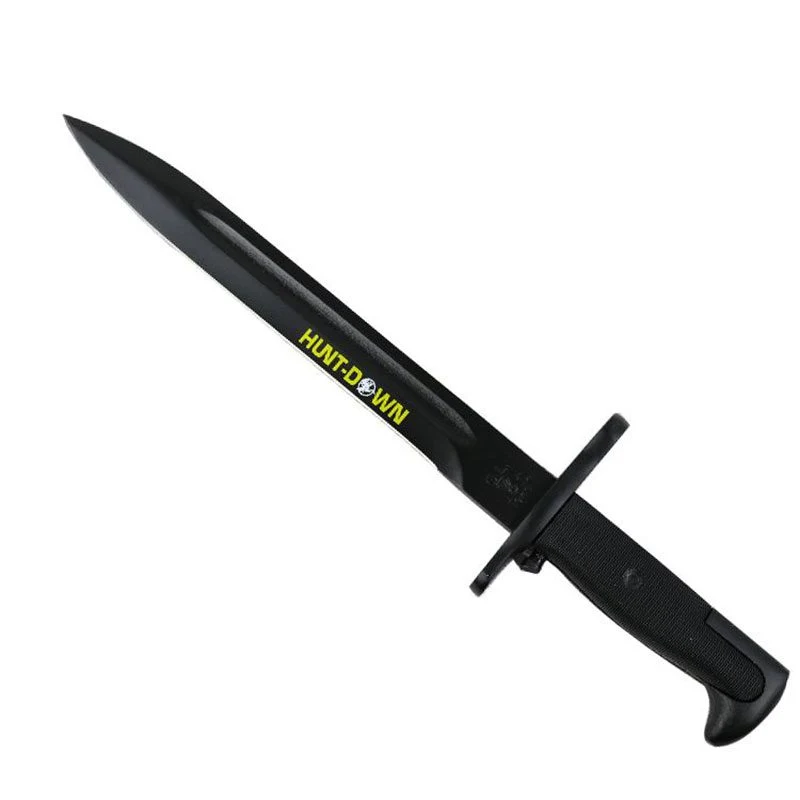 Hunt-Down - 15″ Nero puro Spear-Point Bayonet Knife