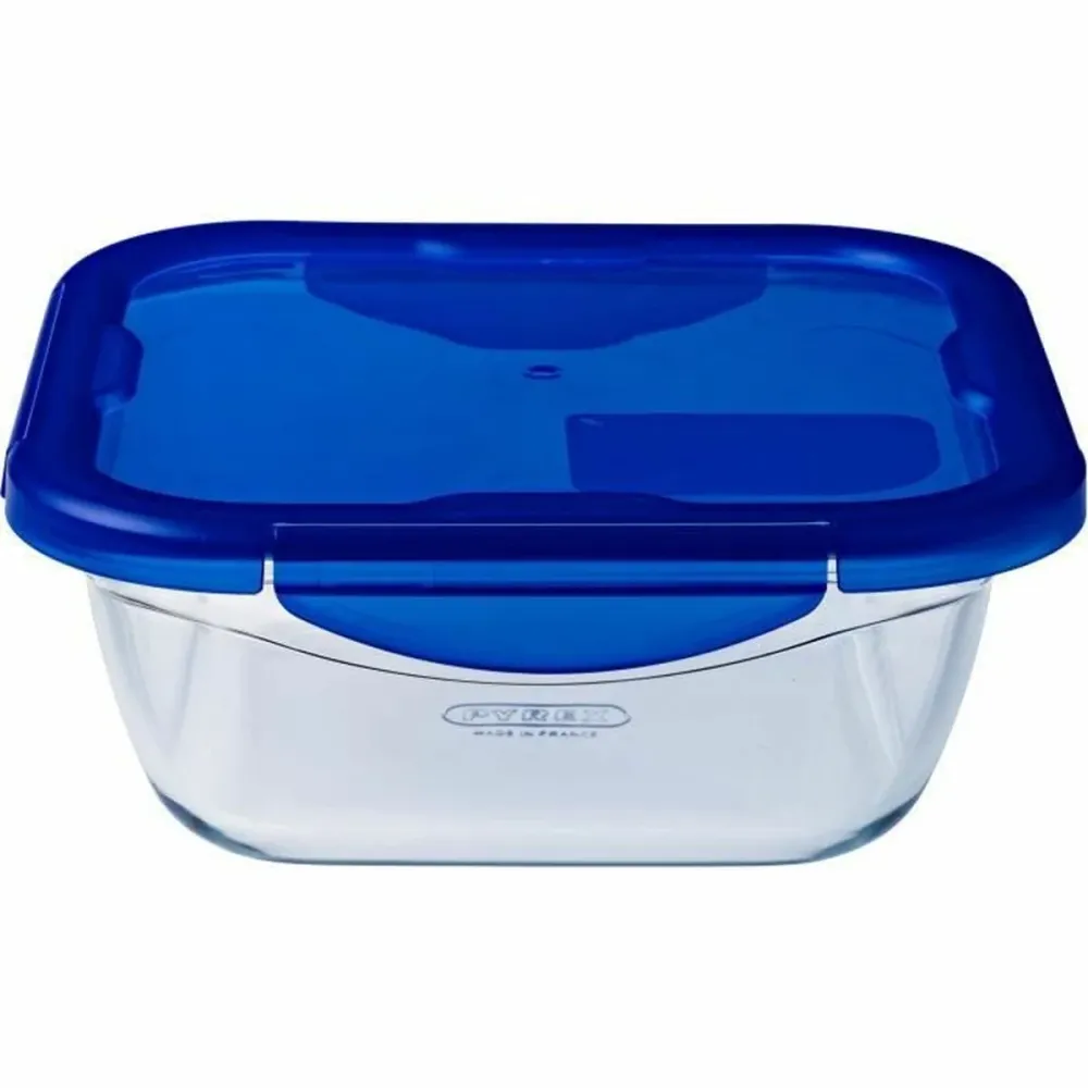 Contenitore per Custodire gli Alimenti Pyrex Azzurro Trasparente 800 ml (2 Unità)