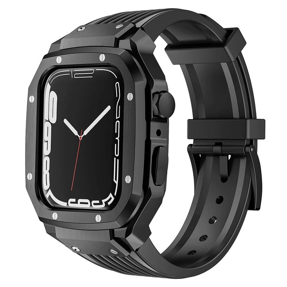 Apple Watch 49mm / 45mm / 44mm / 42mm T Watch Band con cinturino metallo per orologi