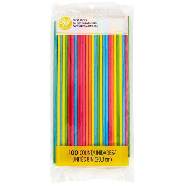 100 Bastoncini per Lecca Lecca Multicolori - 20cm