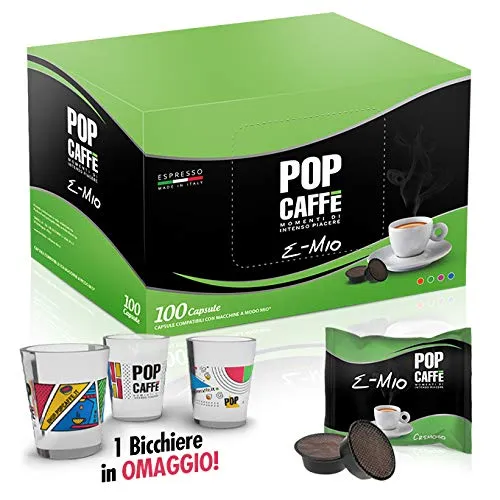 100 CAPSULE POP CAFFE' E-MIO 2 CREMOSO COMPATIBILI LAVAZZA MODO MIO