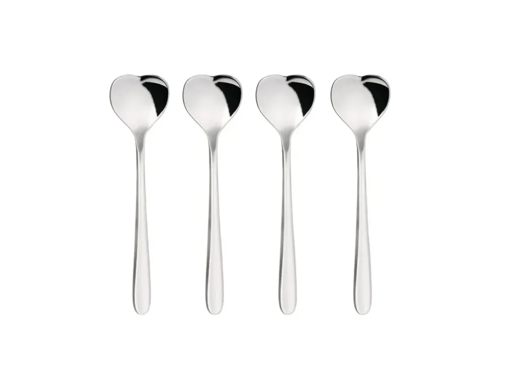 Alessi Big Love Set 4 Cucchiaini Thè Cuore