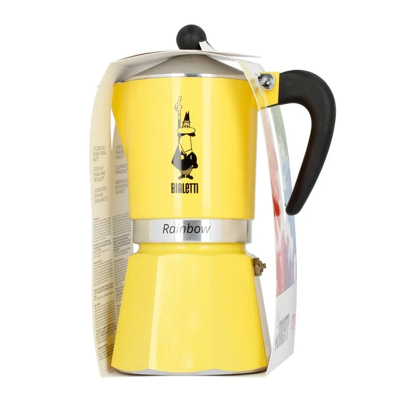 Caffettiera BIALETTI MOKA RAINBOW, 6tz, Rumena