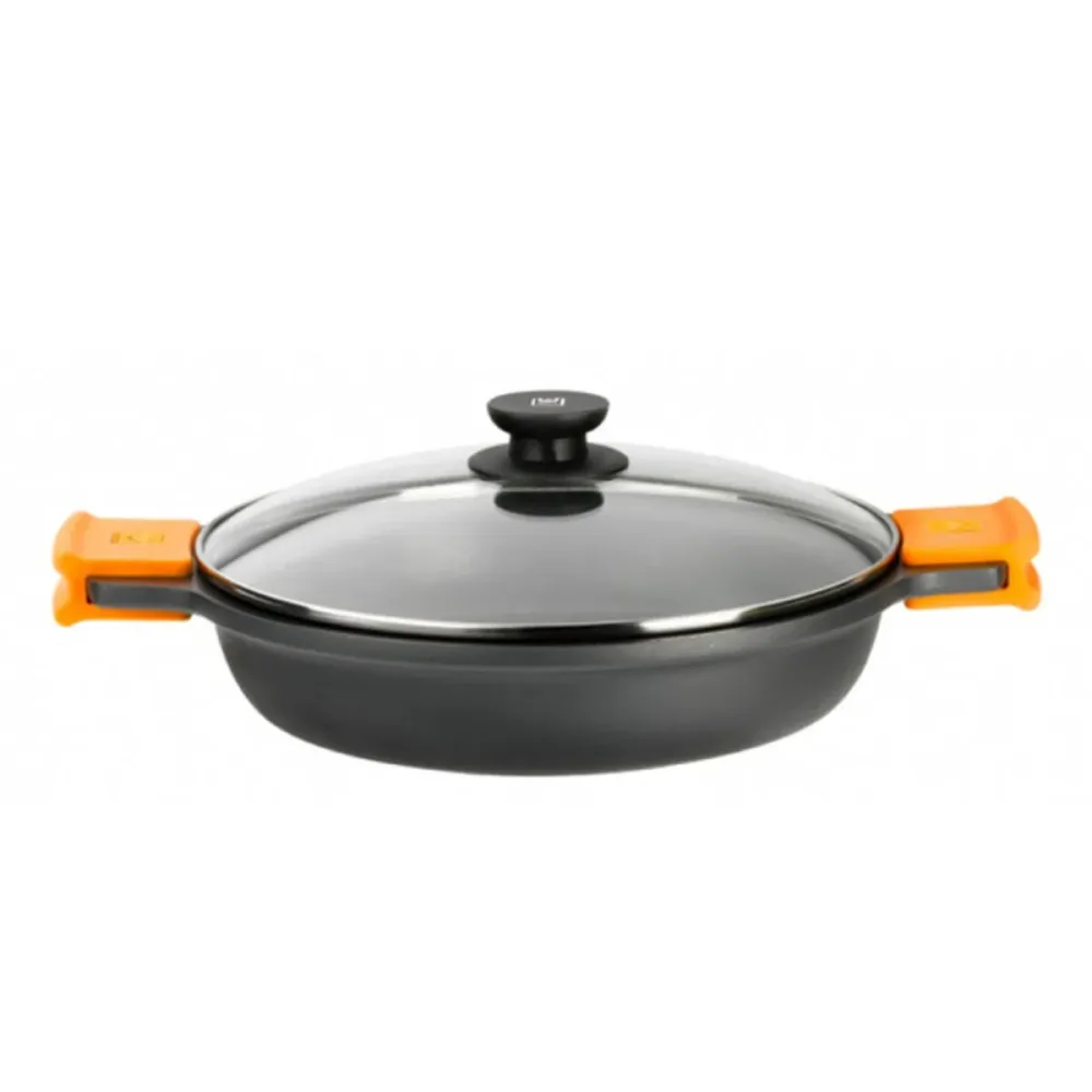 Casseruola con coperchio vetro BRA A270540 Nero 9 L (1 Unità)