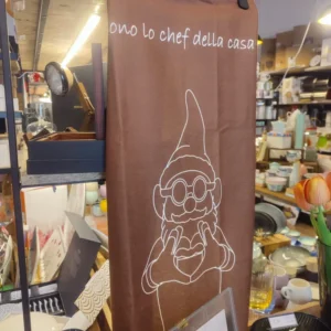 Canavaccio "CAIO" color cioccolato microfibra 100%,"sono lo chef della casa" ZAVI DIFFUSIONE - Prezzo Outlet