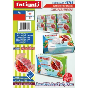 Cuffie copri pietanze con elastico trasparente