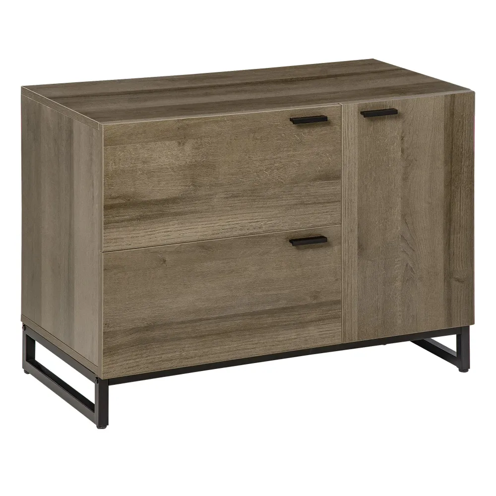 Easycomfort Credenza Moderna per Salotto o Cucina, Mobiletto Multiuso Legno e Metallo con 2 Cassetti e Armadietto, 80x41.5...