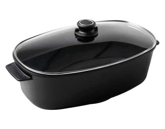 GASTROLUX Rostiera EVO con coperchio vetro induzione 46x26x13,5 cm