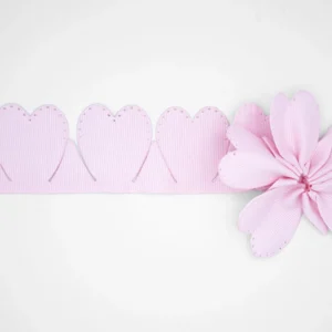 Portaconfetti Cuore Gros Grain Rosa Baby H515