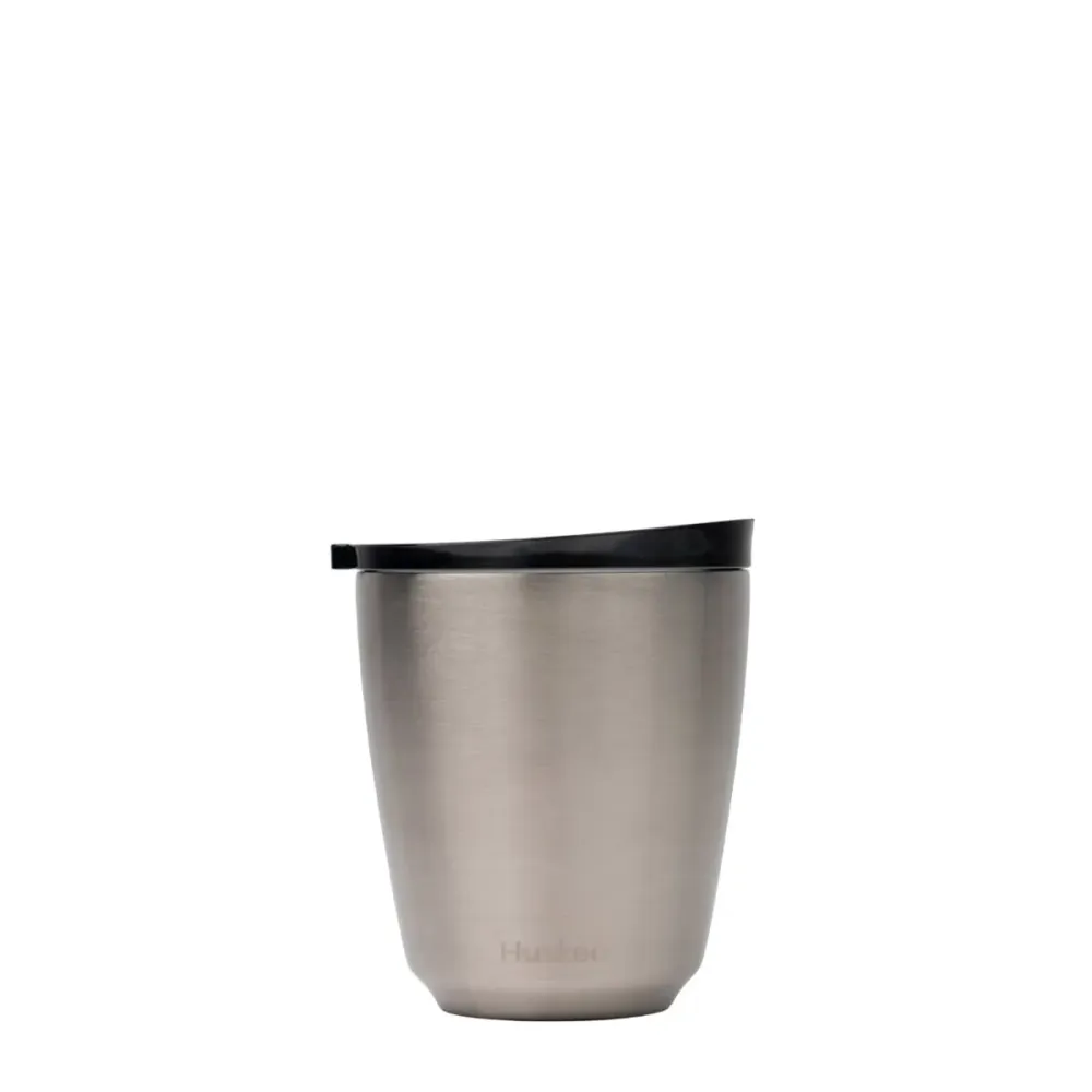 Huskee Stål tazza 235 ml – tazza da caffè durevole acciaio spazzolato