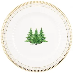 6 maxi piatti cm 33 Gold Trees