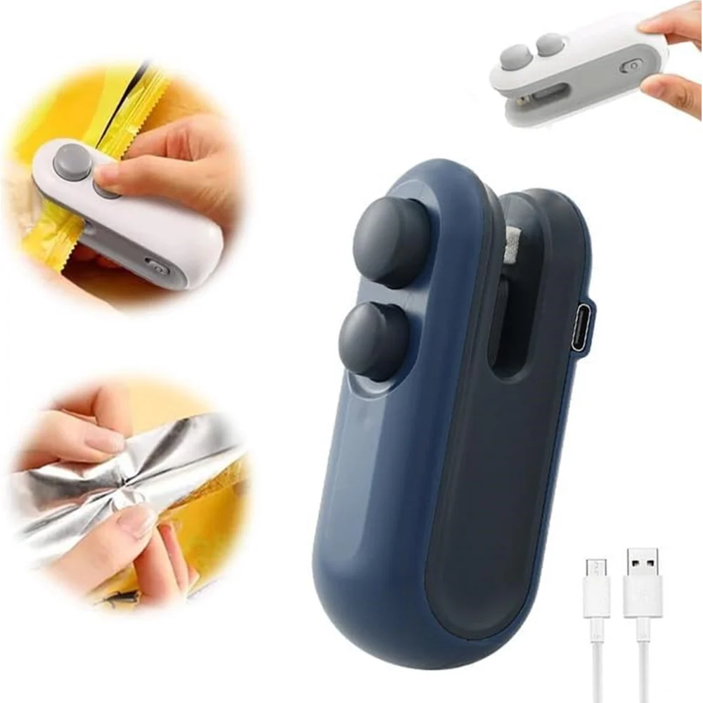 Mini Sigillante 2 1 Usb Ricaricabile Portatile Per Sigillare Sacchetti Alimenti