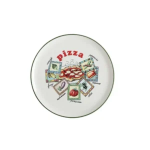 Piatto pizza ceramica cm 32 con verdure