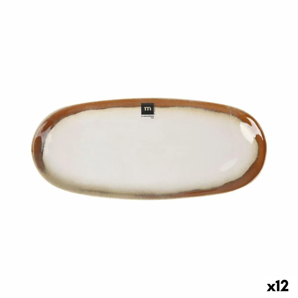 Recipiente de Cozinha La Mediterránea Fustam Oval 33,8 x 15,2 x 2,6 cm (12 Unidades)
