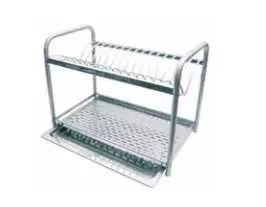 Scolapiatti acciaio base con raccoglitore cm 91 Omra