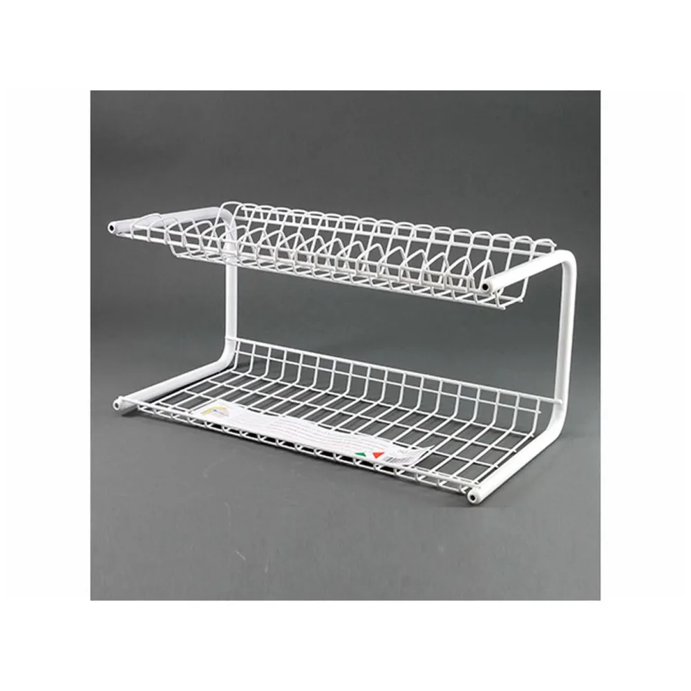 Scolapiatti 2 Piani Plast.Cm 60X24X23