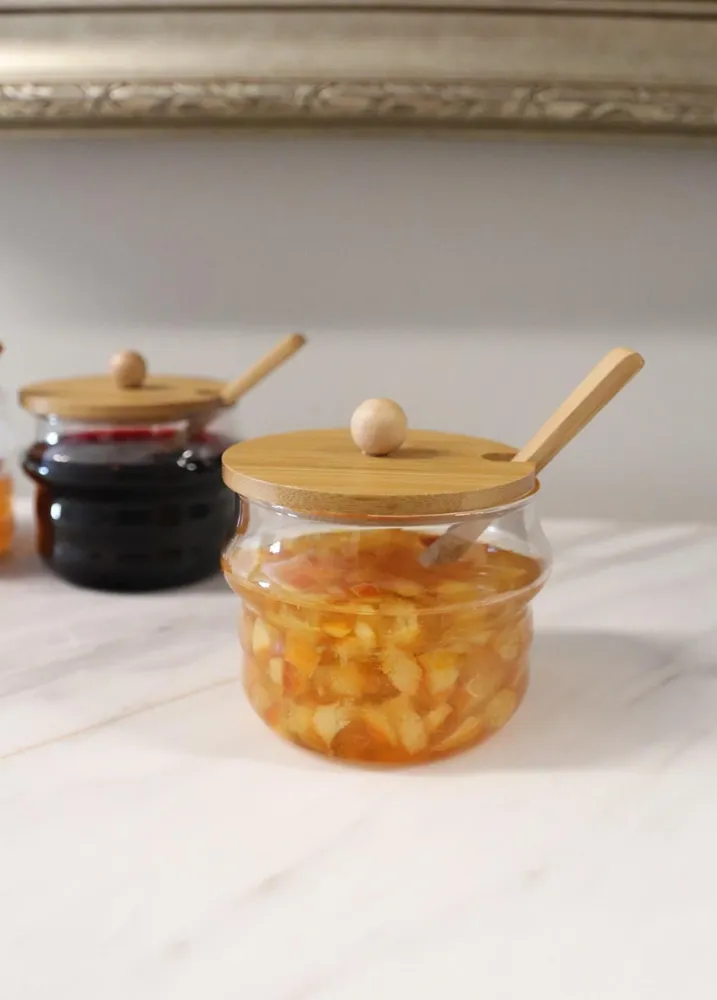 Il Barattolo Mia Vetro Borosilicato con Coperchio Bambù da 250 ml Selected Products - 871