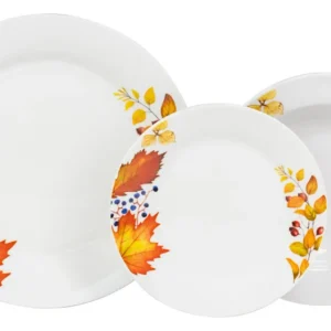 Servizio Piatti 18 Pezzi Porcellana con Decori Collection Aida Decor