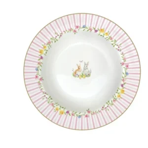 Set 6 piatti fondi porcellana, 21,5 cm. Collezione Happy Easter di Easy Life