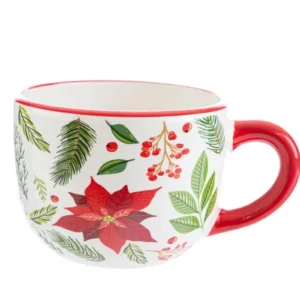 TAZZA CERAMICA BIANCO NATALE 14,5x11xh.8 CM