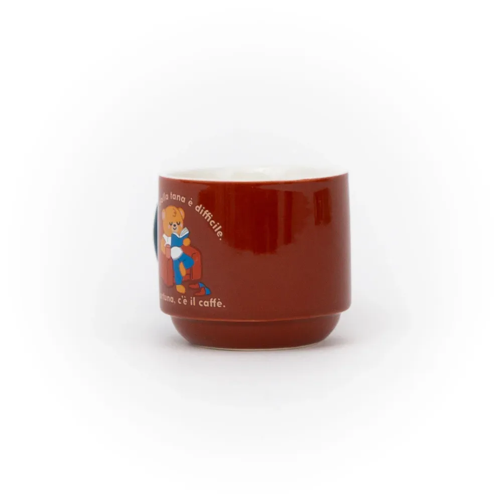 Tazza impilabile - Uscire dalla tana è difficile. Per fortuna, c’è il caffè.