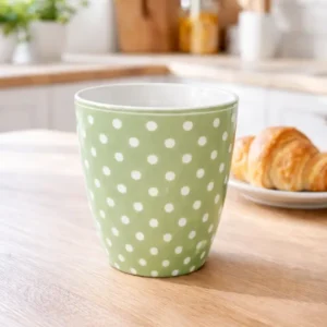 Tazza da Latte GreenGate “Dotty Pale Green”