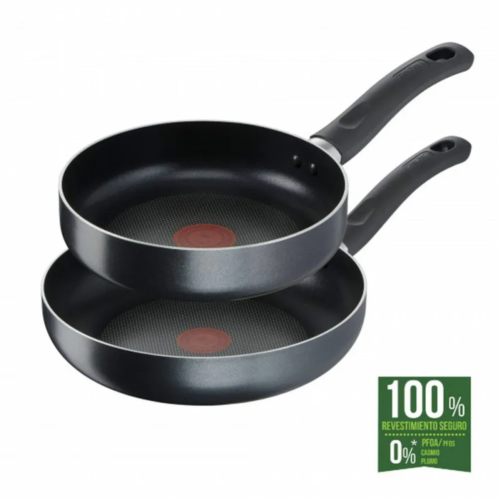 Padella Tefal EASY COOK 2UDS Bianco Acciaio inossidabile