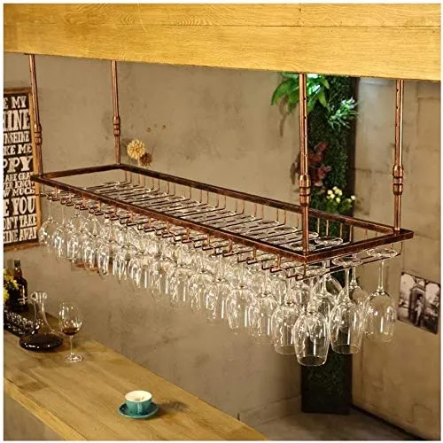 UYZ Porta Bicchiere da Vino sospeso, Porta Bicchiere da Vino Capovolto Creativo, Porta Bicchiere sospeso, bancone Bar, Por...