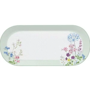 Vassoio ovale porcellana della collezione Floraison di Easy Life (33.5x15)