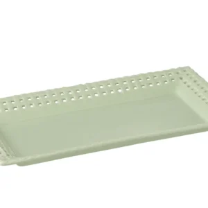 Vassoio rettangolare ceramica verde (31,5x17x3,5) Jolipa