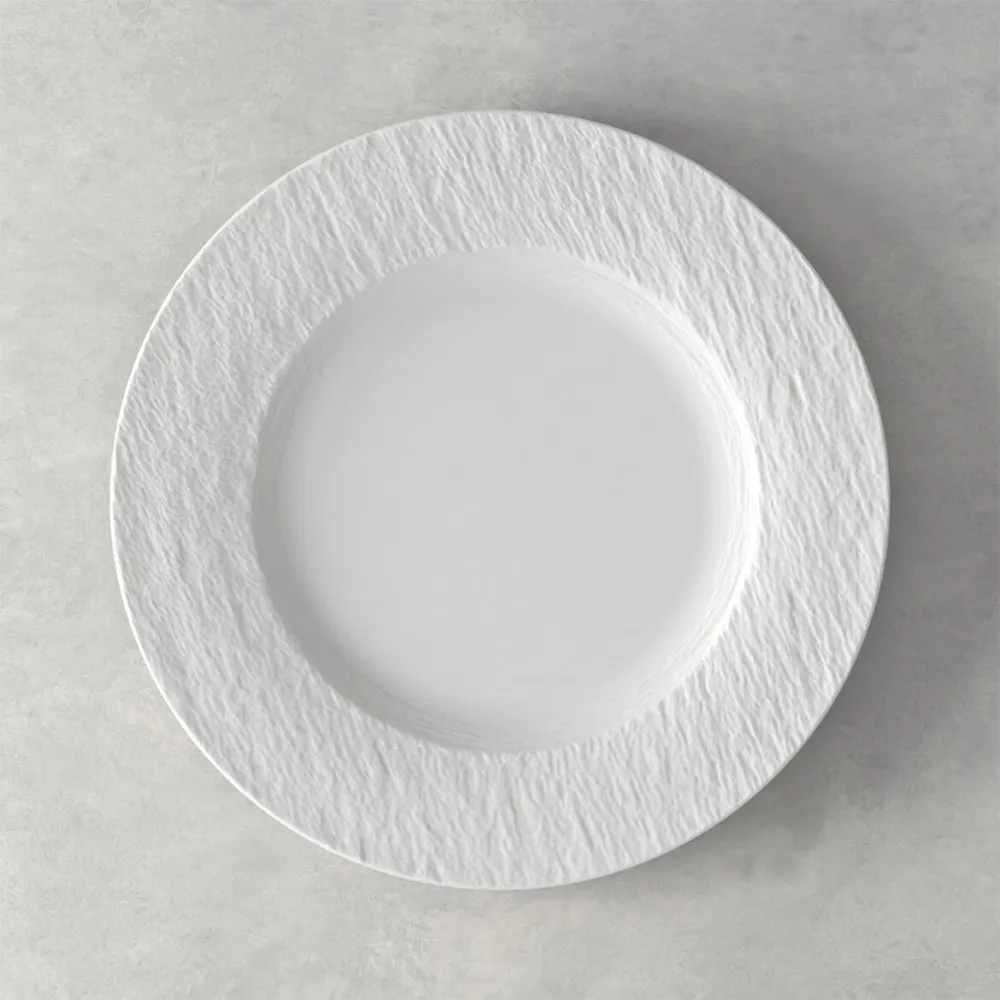 VILLEROY & BOCH Manufacture Rock Set 6 Pezzi Piatto Piano 27 cm Bianco Porcellana