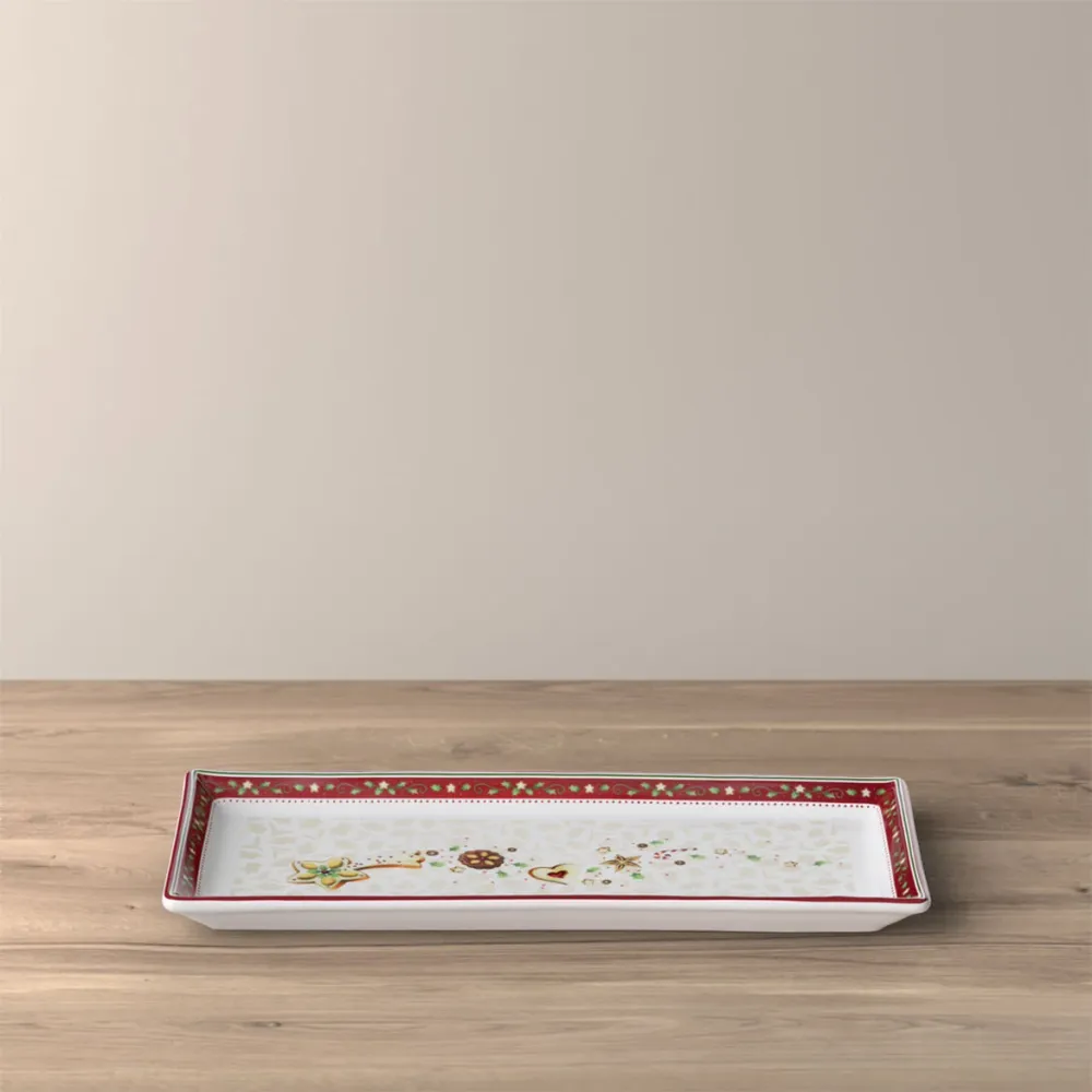 VILLEROY & BOCH - Winter Bakery Delight Piatto Torta Rettangolare 39x17cm Tavola Natalizia