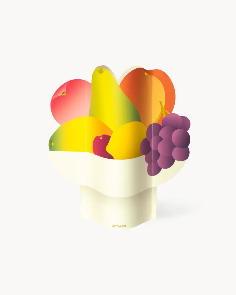 Vaso decorativo di carta Fruit Bowl
