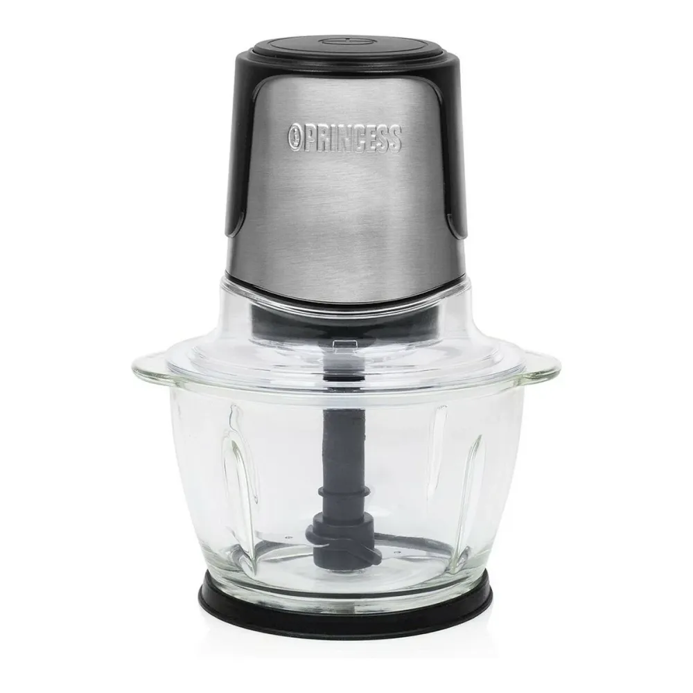 Tritatutto Princess Nero Vetro Acciaio inossidabile 300 W 1 L