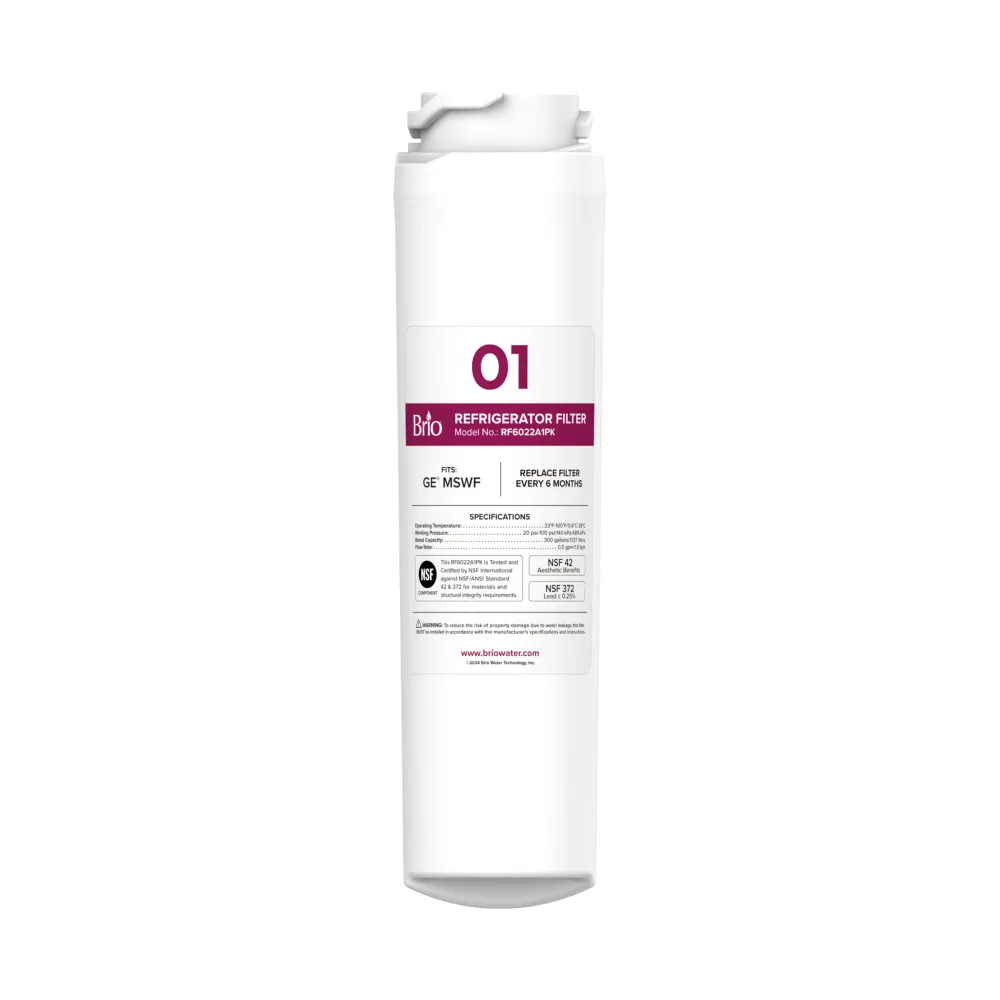 Brio 6022A Refrigerator Filter - GE MSWF, 101820A, 101821B, RWF1500A